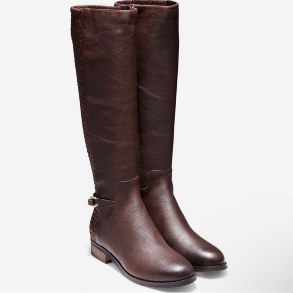 COLE‎ HANN ISABELL STRETCH BOOT - CHESTNUT LEATHER